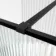Munich Fluted Effect Matt Black Framed Easy Clean 8mm Wet Room Shower Glass Panel 1200mm