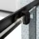 London Matt Black Grid 6mm Sliding Shower Door 1100mm