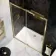 Hamburg Brushed Brass Easy Clean 8mm Sliding Shower Door 1400mm - Easy Fix Feature
