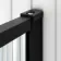 Munich Fluted Effect Matt Black Framed Easy Clean 8mm Wet Room Shower Glass Panel 700mm