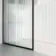 Munich Fluted Effect Matt Black Framed Easy Clean 8mm Wet Room Shower Glass Panel 700mm