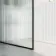 Munich Fluted Effect Matt Black Framed Easy Clean 8mm Wet Room Shower Glass Panel 900mm