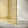 Munich Brushed Brass with Mesh Effect 8mm Wet Room Shower Glass Panel 900mm