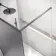 Lyon Gunmetal 8mm Laminated Wet Room Shower Glass Panel with Grey Frost Pattern 800mm
