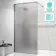 Lyon Gunmetal 8mm Laminated Wet Room Shower Glass Panel with Grey Frost Pattern 900mm