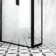 Munich Matt Black Framed Easy Clean 8mm Pivotal Wet Room Shower Glass Return Panel 250mm