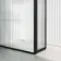 Munich Fluted Effect Matt Black Framed Easy Clean 8mm Pivotal Wet Room Shower Glass Return Panel 250mm