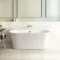 Camden 1550mm Curved Back To Wall Bath