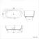 Soho 1700mm Transparent Black Freestanding Bath