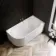 Barnet 1500mm Fluted Curved Corner Bath - Right Handed
