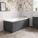 Traditional Slate Grey Wooden Bath Front Panel 1700mm