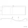 1500 Super Strength Reinforced Acrylic P Shaped Bath Front Panel