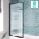 Fiji Easy Clean Fluted Matt Black Framed Bath Screen - 800mm