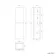 Inky Blue Wall Hung Tall Cabinet 1400x350mm