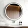 Mollie Black Framed Round Illuminated LED Mirror 800mm