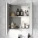 Stone Grey Mirror Cabinet 500mm