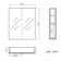 Stone Grey Mirror Cabinet 500mm