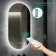 Emilee Oval Illuminated LED Mirror With BLUETOOTH Speaker 800x450mm
