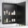 Mia Battery Operated Black Framed Illuminated LED Mirror Cabinet 710x500mm