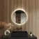  Mollie Black Framed Round Backlit llluminated LED Mirror 500mm 