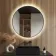  Mollie Black Framed Round Backlit llluminated LED Mirror 800mm 