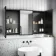 Mia Black Framed Mirror Cabinet 710x1200mm
