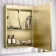 Mia Matt Brass Illuminated LED Mirror Cabinet With BLUETOOTH Speaker 710x500mm