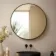 Essence Black Framed Round Bathroom Mirror 800mm