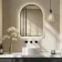 Cassie Black Framed Arched Backlit llluminated LED Mirror 700x500mm