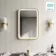 Olivia Battery Operated Brushed Brass Illuminated LED Mirror 600x400mm