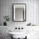 Mia Battery Operated Black Framed Illuminated LED Mirror Cabinet 610x450mm