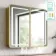 Olivia Matt Brass Illuminated LED Mirror Cabinet 710x800mm