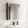 Aurora Matt Black Illuminated LED Mirror Cabinet 700x600mm