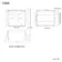 Aurora Matt Black Illuminated LED Mirror Cabinet 700x800mm