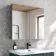 Esme Matt Black Recessed Mirror Cabinet 700x800mm