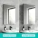 Selma Matt Black Illuminated LED Recessed Mirror Cabinet 700x800mm