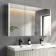 Selma Matt Black Illuminated LED Recessed Mirror Cabinet 700x1200mm