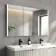 Selma Matt Black Illuminated LED Recessed Mirror Cabinet 700x1200mm