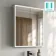 Esme Matt Black Illuminated LED Recessed Mirror Cabinet 700x600mm