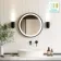 Delilah Black Framed Round Illuminated LED Mirror 500mm