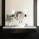 Delilah Black Framed Round Illuminated LED Mirror 500mm