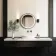 Delilah Black Framed Round Illuminated LED Mirror 600mm