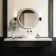 Delilah Black Framed Round Illuminated LED Mirror 800mm