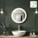  Delilah Brushed Brass Round Illuminated LED Mirror 500mm 