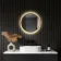 Delilah Battery Operated Black Framed Round Backlit LED Mirror 500mm