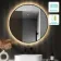 Delilah Battery Operated Black Framed Round Backlit LED Mirror 800mm