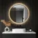 Delilah Battery Operated Black Framed Round Backlit LED Mirror 800mm