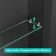Aurora Matt Black Illuminated LED Mirror Cabinet 600x450mm