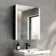 Selma Battery Operated Matt Black Illuminated LED Mirror Cabinet 700x600mm