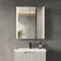 Selma Battery Operated Matt Black Illuminated LED Mirror Cabinet 700x600mm